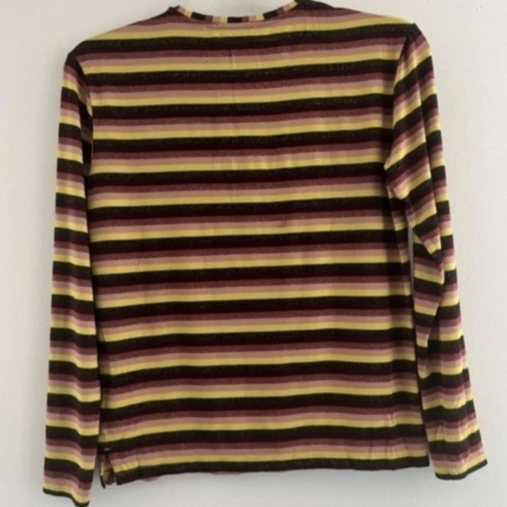Scotch & Soda R’belle Metallic Striped Long Sleeve Top Size 14 (M) Crew Neck